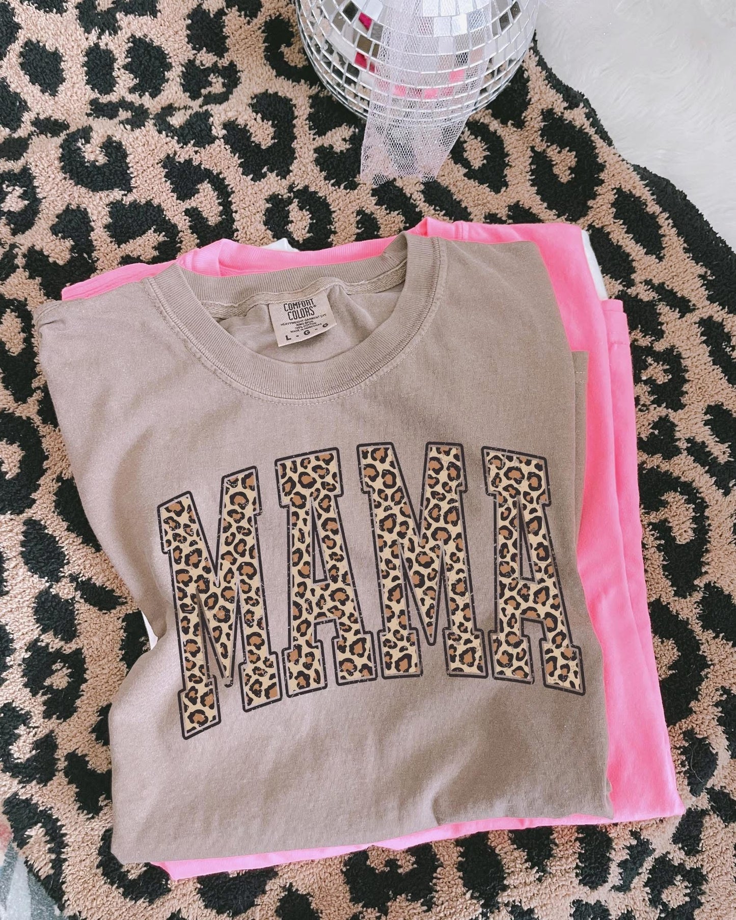 Leopard Mama Comfort Colors Tee