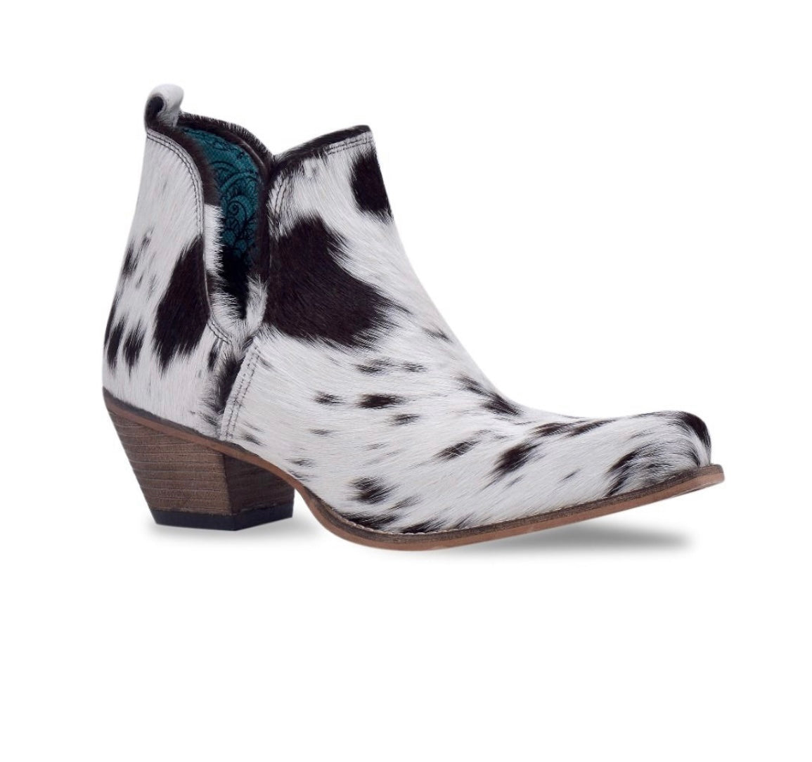 Black & White Hide Myra Booties