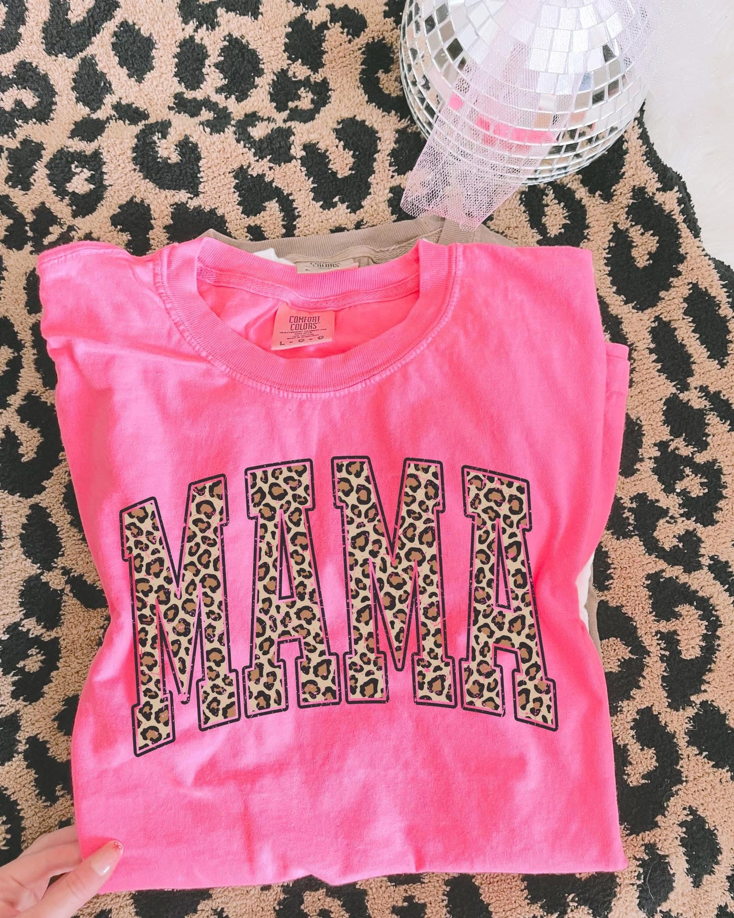 Leopard Mama Comfort Colors Tee