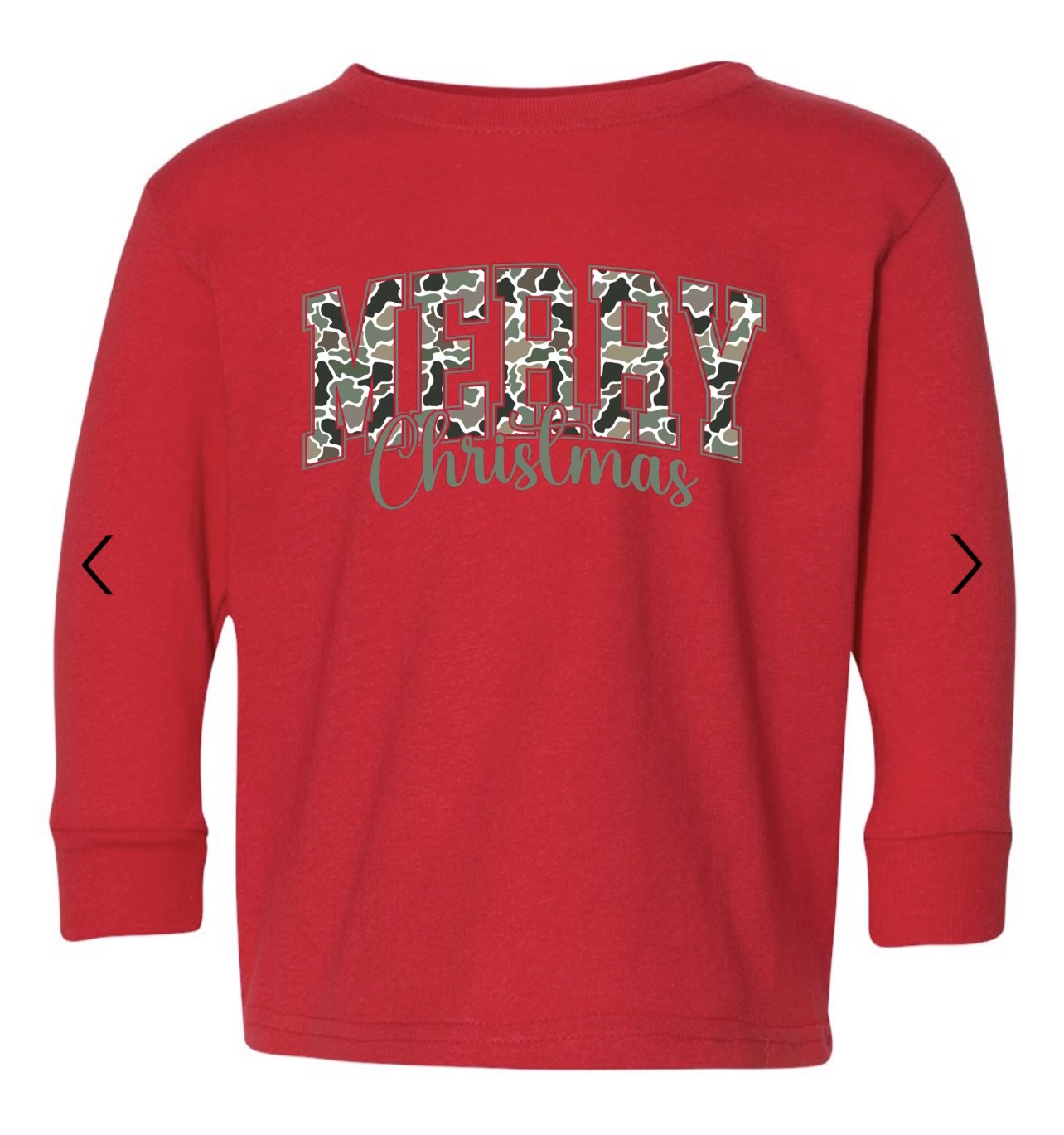 Camo Merry Christmas Red