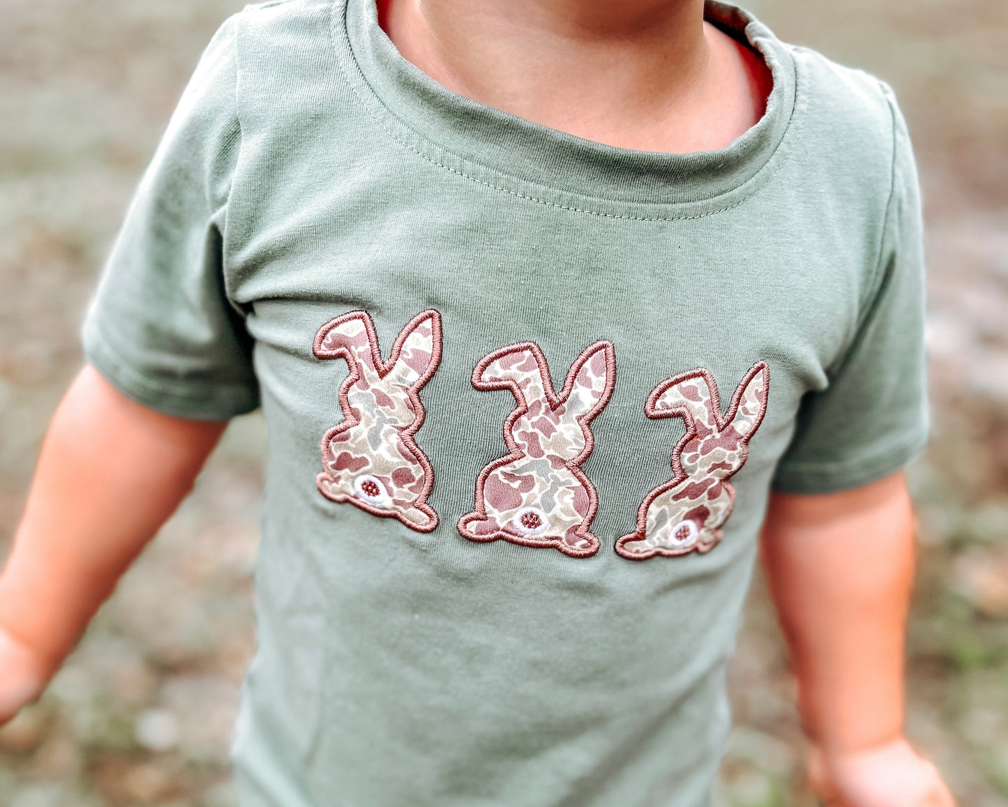 Embroidered Camo Bunny Two Piece Set