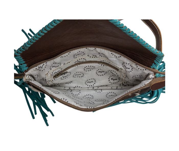 Turquoise Cowhide Myra Bag