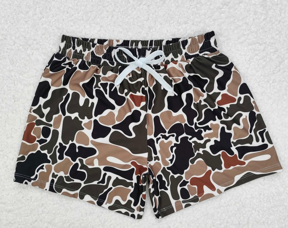 Duck Camo Swim Trunks & Rash Guard