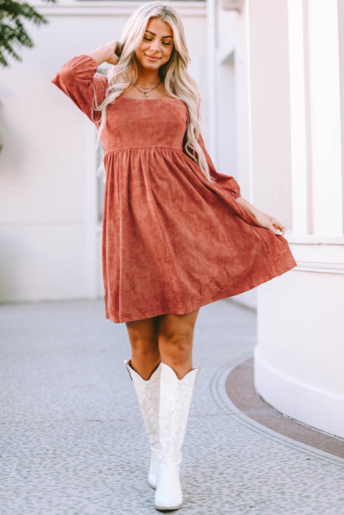 Rustic Suede Dress