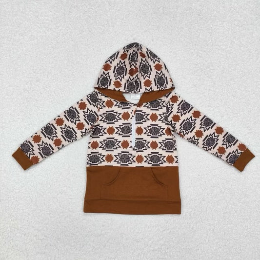 Brown Aztec Quarter Zip