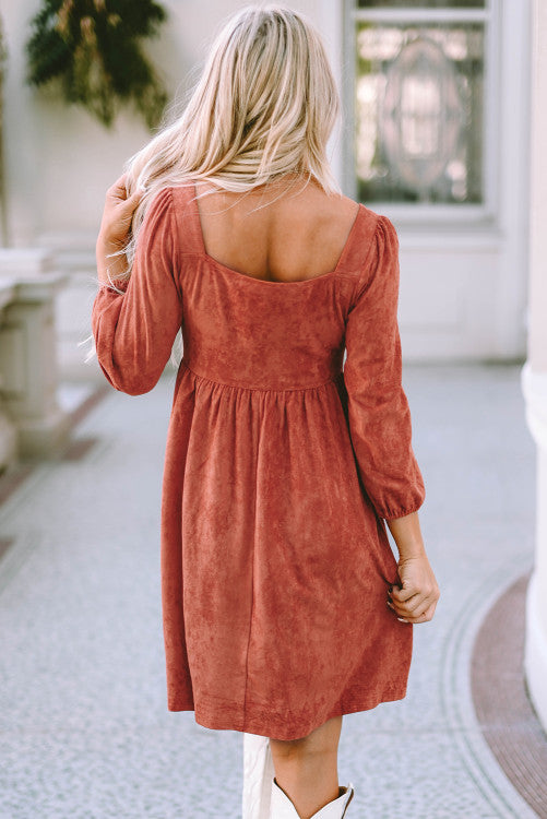 Rustic Suede Dress