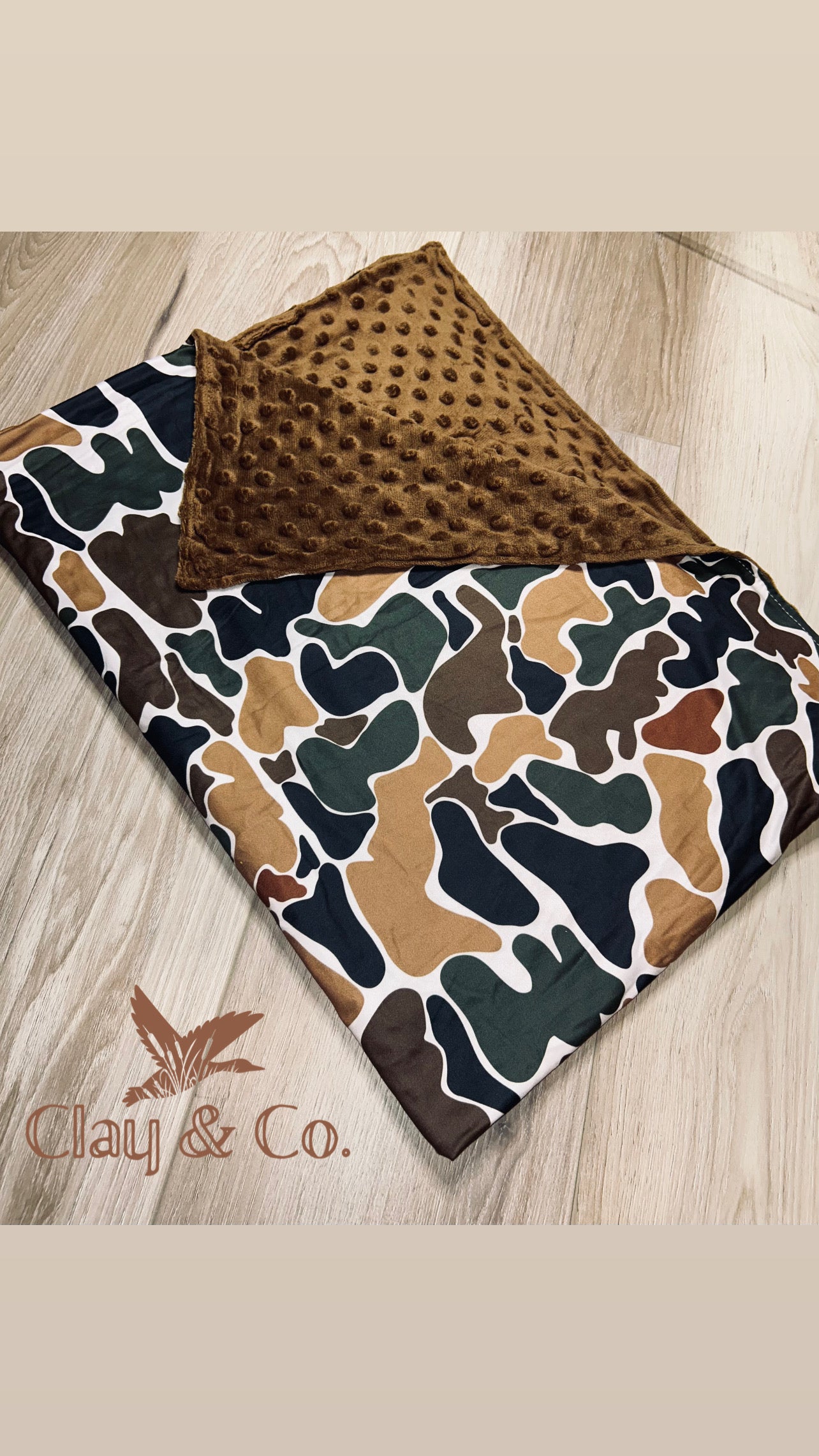 Camo baby Blankets