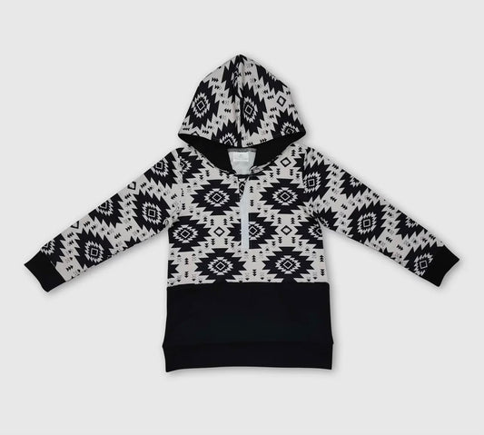 Black Aztec Quarter Zip