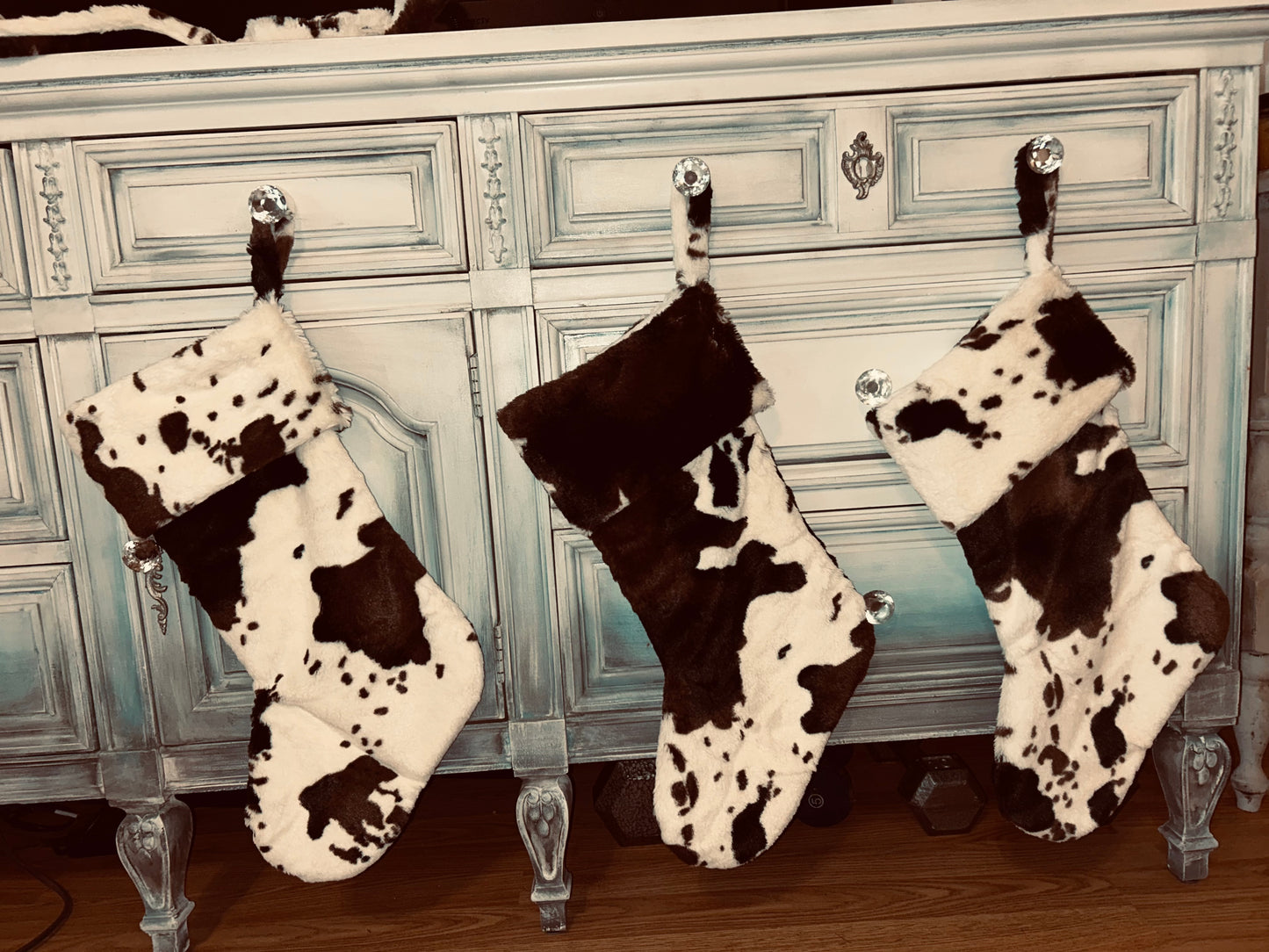 Cow print stockings