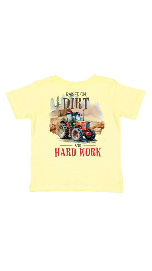 Raised On Dirt And Hard Work | Boys Tee